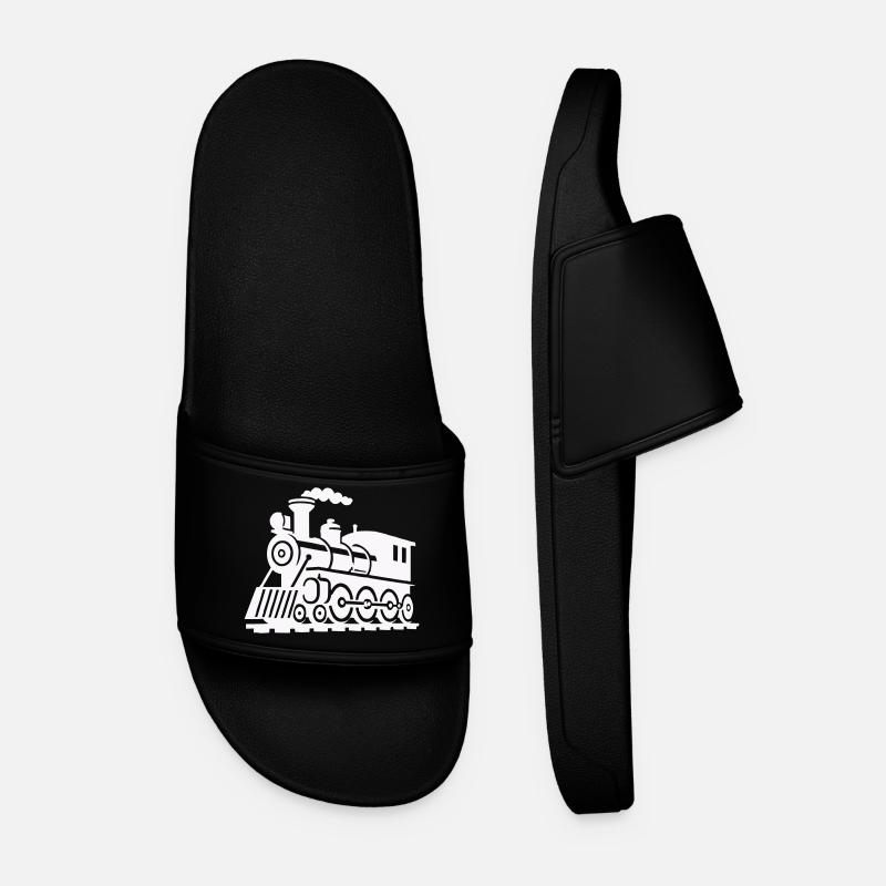 Train locomotive - Men’s Pool Sliders - black