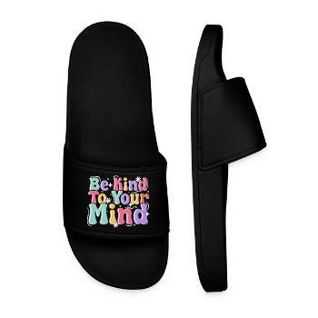 Be Kind To Your Mind - Men’s Pool Sliders - black - Front