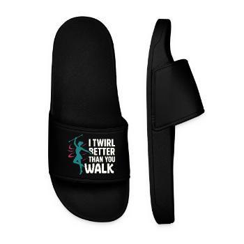 Bâton Twirler Majorette Captain Squad Club - Claquettes Homme - noir - Devant