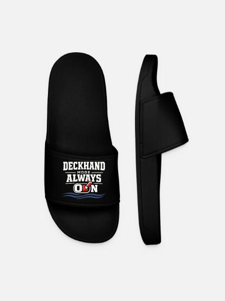 Seemannschaftsgeschenk Für Deckhand Ocean Work - Männer Badelatschen - Schwarz