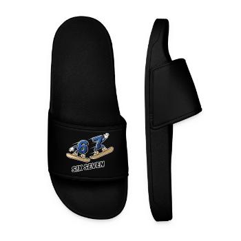6 7 Six Seven Snowboard Meme - Claquettes Homme - noir - Devant