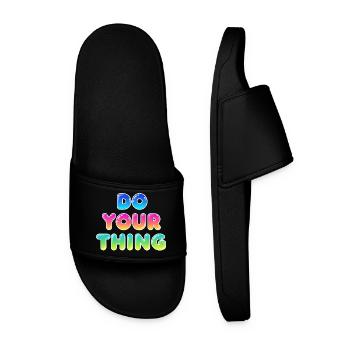 Do Your Thing Motivations Statement Style - Men’s Pool Sliders - black - Front
