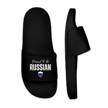 Proud Russian, made in Russia - Men’s Pool Sliders - black - Front