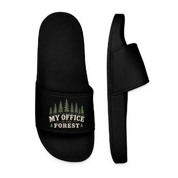 Écologie Écologiste Mon bureau est la forêt - Claquettes Homme - noir - Devant