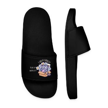At Capacity – Sensory Overload Cat - Men’s Pool Sliders - black - Front