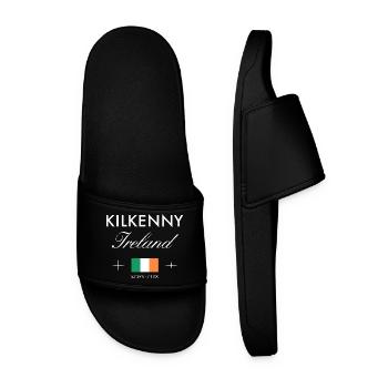 Kilkenny Ireland Coordinates Travel Souvenir - Men’s Pool Sliders - black - Front