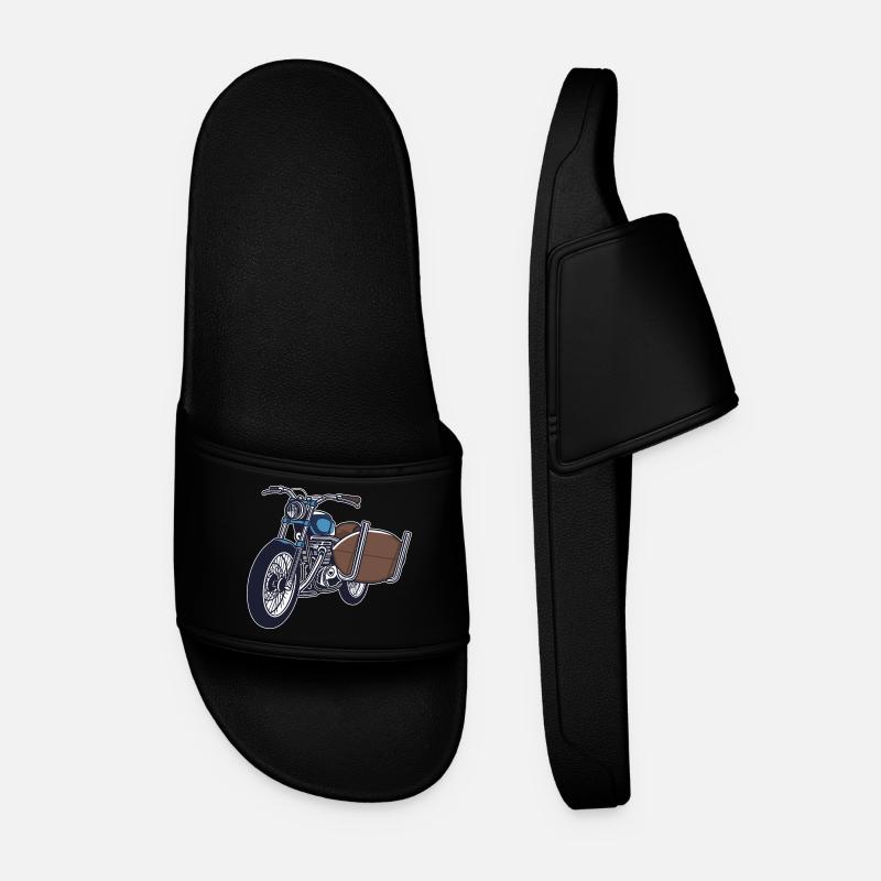 Moto avec planche de surf - Claquettes Homme - noir