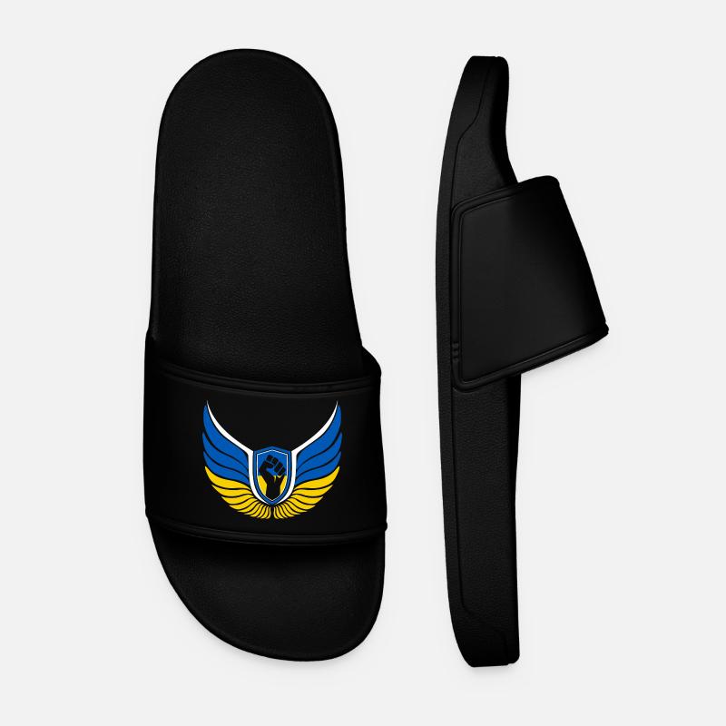 Ukraine Logo - Männer Badelatschen - Schwarz