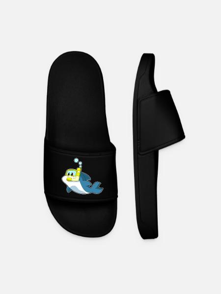 Dolphin Diver Snorkel Diving - Men’s Pool Sliders - black