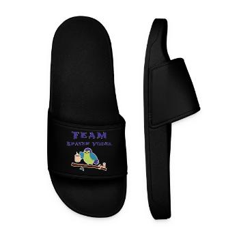 Late Bird Morning Grouch Sleep Shirt - Men’s Pool Sliders - black - Front