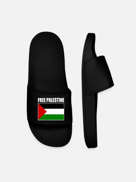 Free palestine - Men’s Pool Sliders - black
