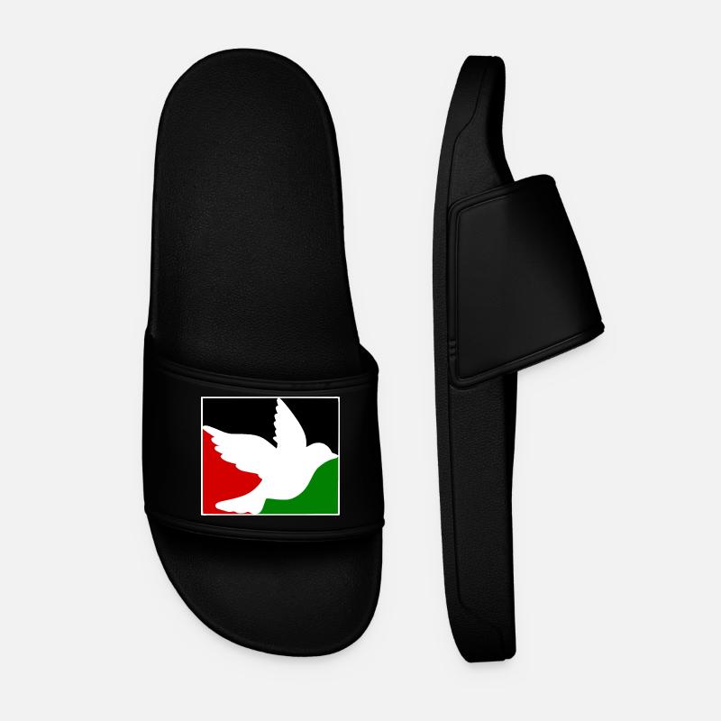 Free palestine - Männer Badelatschen - Schwarz