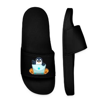 Ordinateur portable Penguin - Claquettes Homme - noir - Devant