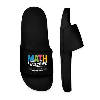 T-shirt d’illustration coloré pour professeur de mathématiques - Claquettes Homme - noir - Devant