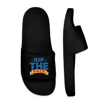 Rip The Pack Trading Card Collector Booster Pack - Men’s Pool Sliders - black - Front