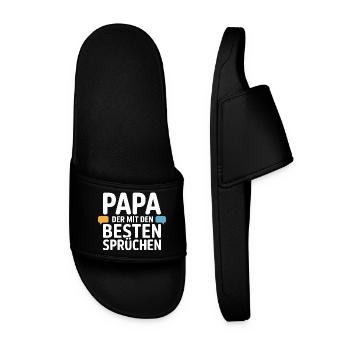 Papa Sprüche Lustig Vater Humor Geschenk - Männer Badelatschen - Schwarz - Vorne