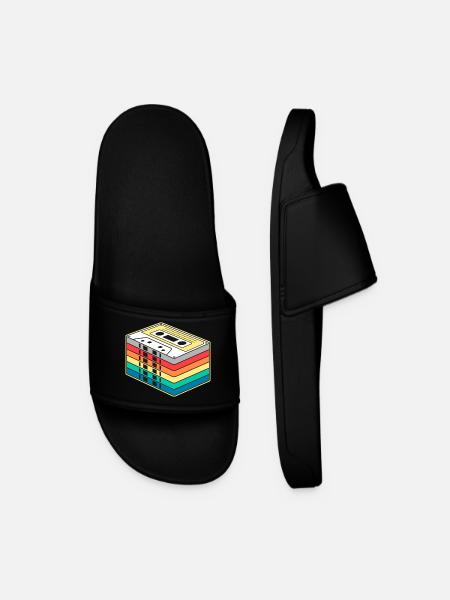 Vibrant Rainbow Kassette - Männer Badelatschen - Schwarz