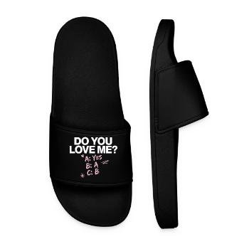 Est-ce que tu m’aimes Relation Amour Couple Amour Mariage Couple - Claquettes Homme - noir - Devant