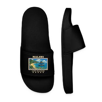 Malawi Cape Maclear Vintage Reisemarke - Männer Badelatschen - Schwarz - Vorne