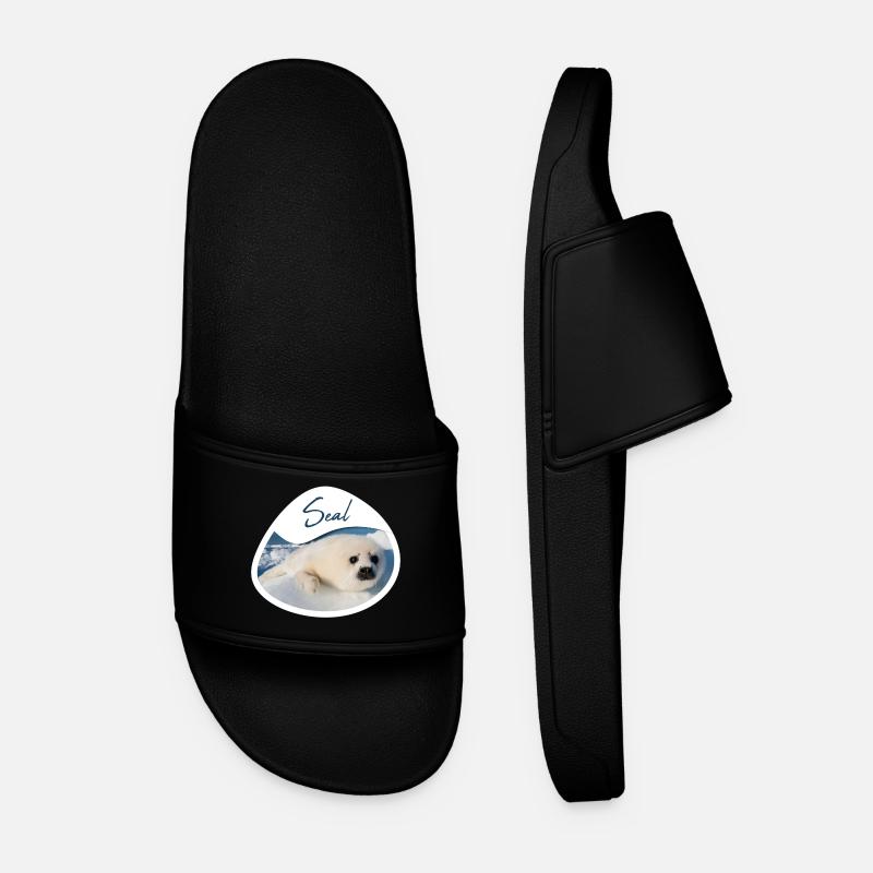 Phoque bébé phoque - Design - Claquettes Homme - noir