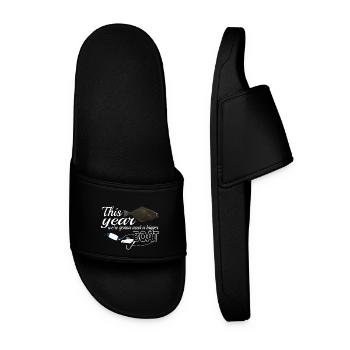 Pêcheur flétan en Norvège / Island bigger boat - Claquettes Homme - noir - Devant
