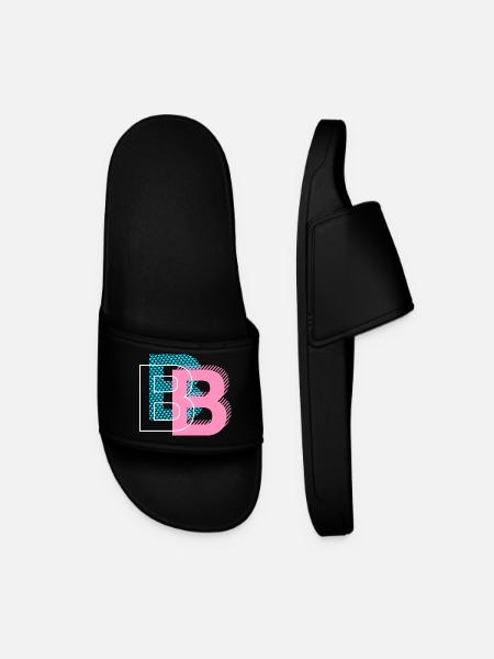 B as letter - Men’s Pool Sliders - black