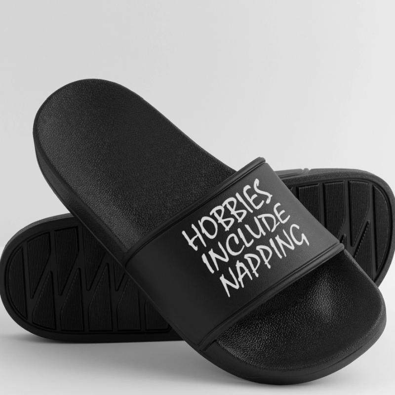 Hobbies include napping Men’s Pool Sliders
