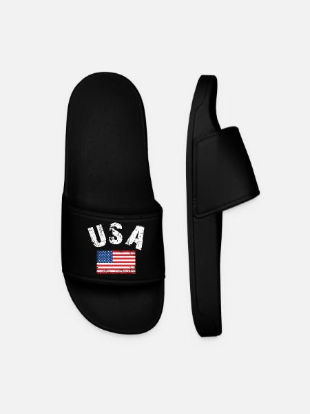 Drapeau des États-Unis - Claquettes Homme - noir