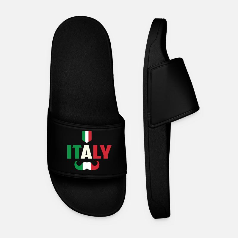 Italien Hipster - Männer Badelatschen - Schwarz