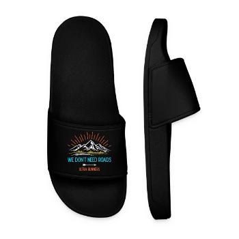 Nous n’avons pas besoin de routes. Ultra Runners - Claquettes Homme - noir - Devant