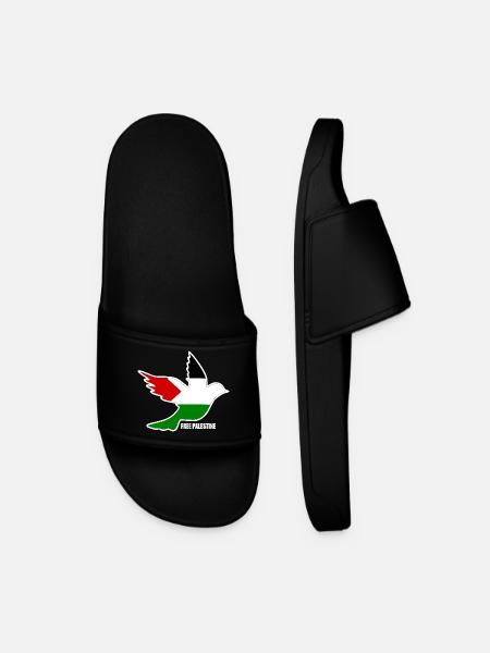 Free palestine - Men’s Pool Sliders - black