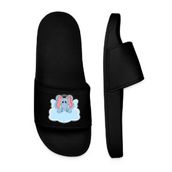 Elephant Angel Wings - Men’s Pool Sliders - black - Front