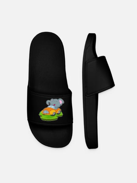 Elephant Car - Men’s Pool Sliders - black