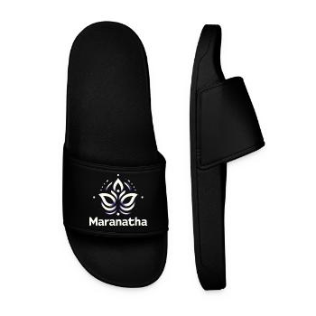 Maranatha Christ Coming Soon - Men’s Pool Sliders - black - Front