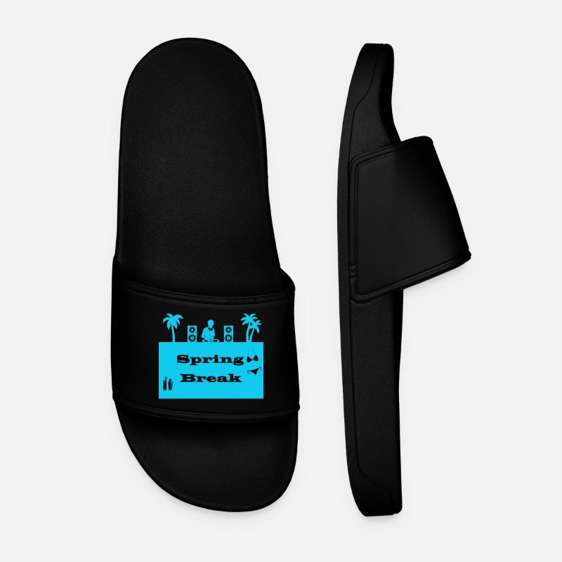 spring break bleu clair - Claquettes Homme - noir