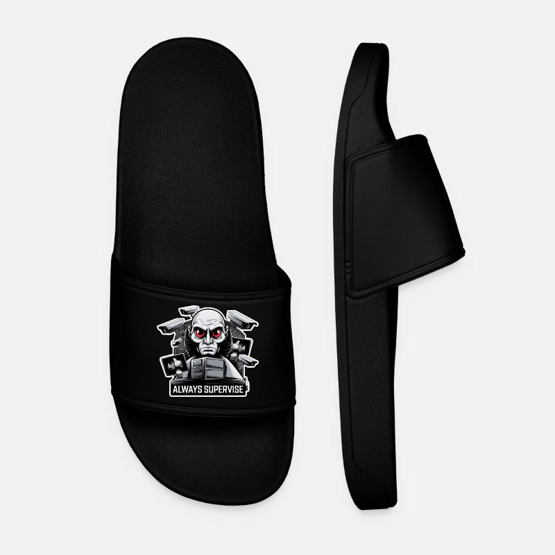 BIG BROTHER ALWAYS SUPERVISE - Men’s Pool Sliders - black