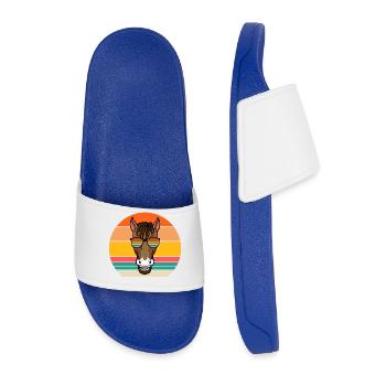 Riding Horse - Men’s Pool Sliders - royal blue - Front