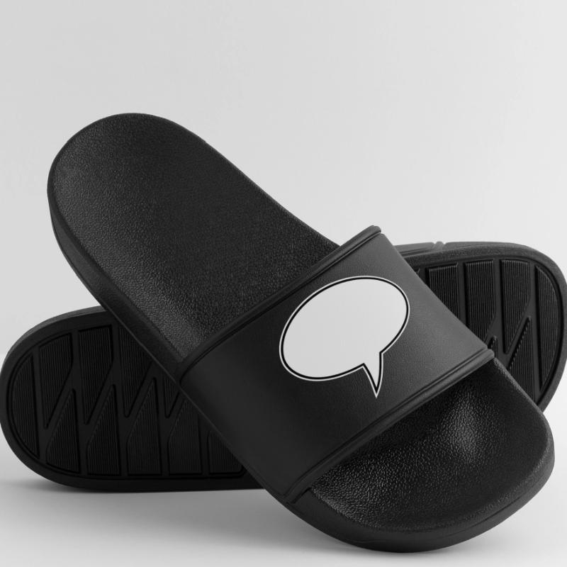 Speech Bubble Design Links Men’s Pool Sliders