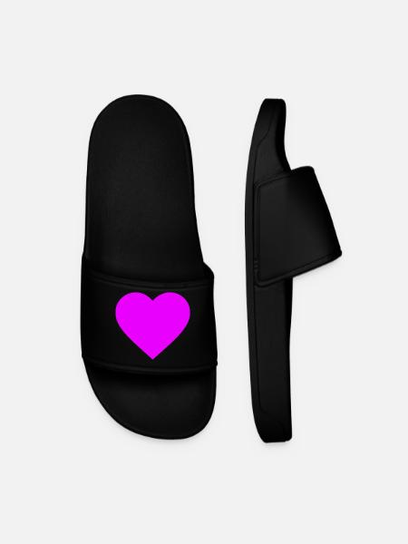 the purple heart - Männer Badelatschen - Schwarz