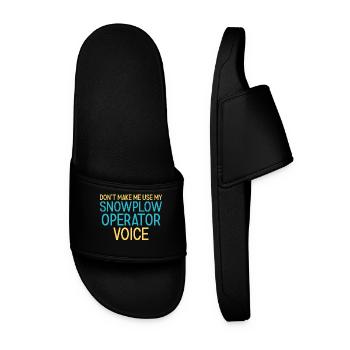 Snowplow Operator Voice Snow Plow Driver - Men’s Pool Sliders - black - Front