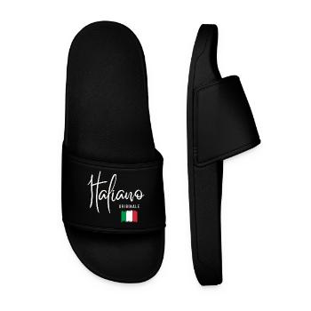 Born in Italy, originally from Italy - Men’s Pool Sliders - black - Front