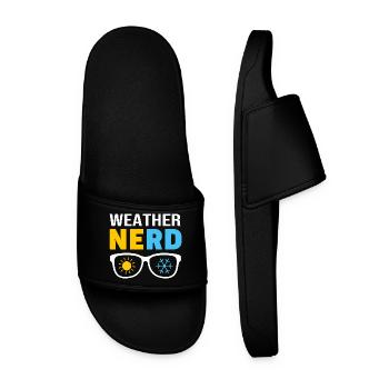 Storm Meteorology Meteorologist Tornado - Men’s Pool Sliders - black - Front