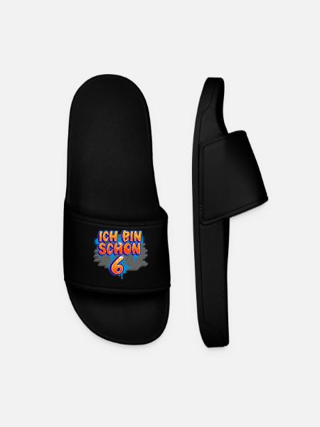 6th Birthday Graffiti - Men’s Pool Sliders - black