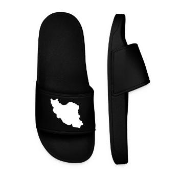 Iran Silhouette - Men’s Pool Sliders - black - Front