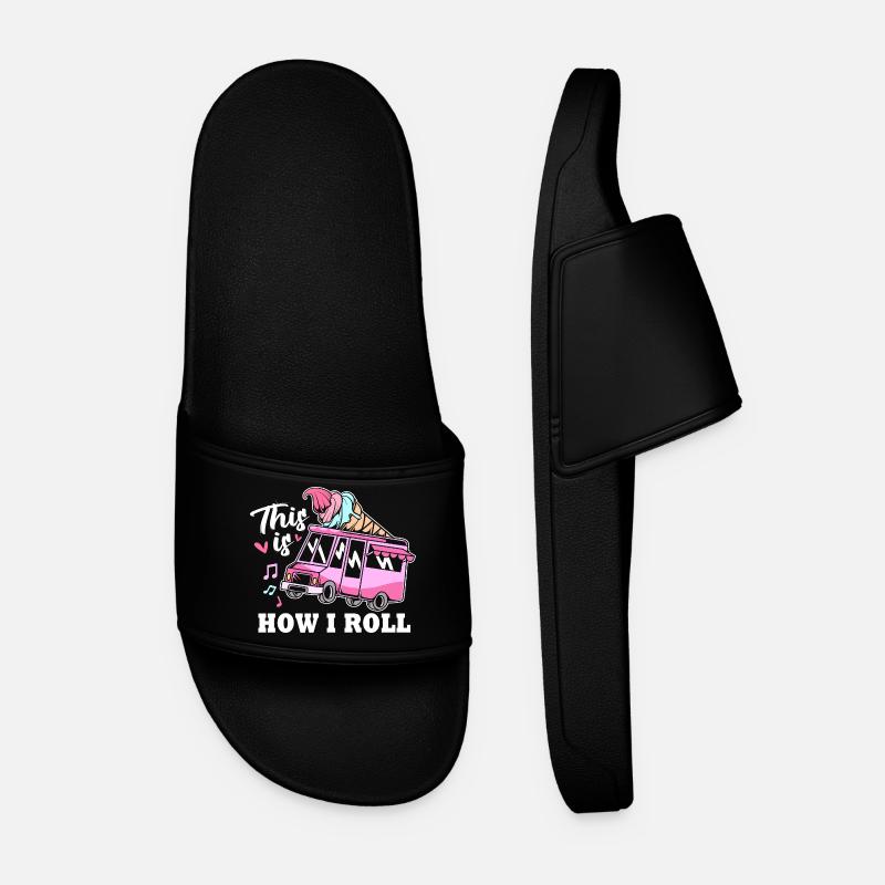 Eisdiele Eiswagen Eis Eiscreme - Claquettes Homme - noir