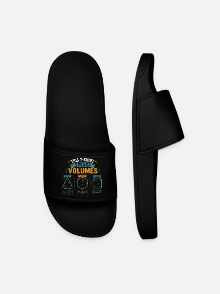 Funny Mathematics Science Maths Speak Volumes - Men’s Pool Sliders - black