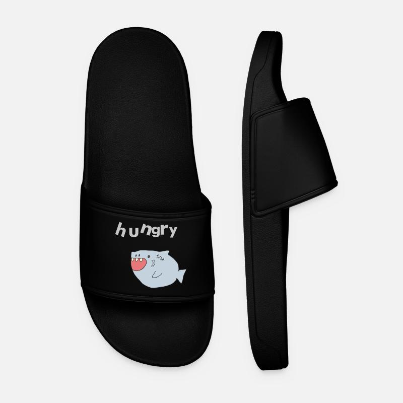 haifisch hungry - Männer Badelatschen - Schwarz