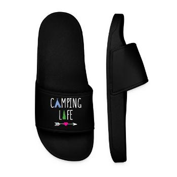 La vie en camping - Claquettes Homme - noir - Devant