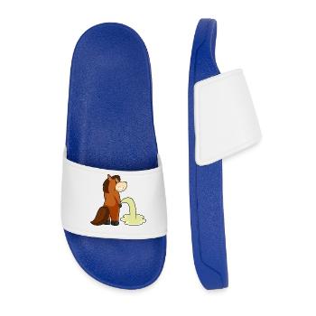 Horse toilet - Men’s Pool Sliders - royal blue - Front