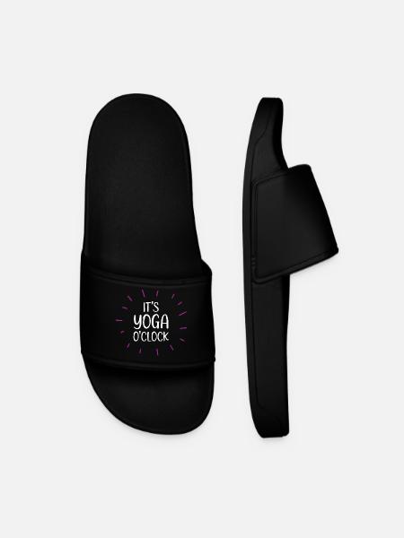 It's Yoga O'clock - Men’s Pool Sliders - black